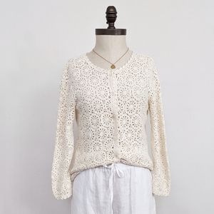 Cotton Crochet Cardigan